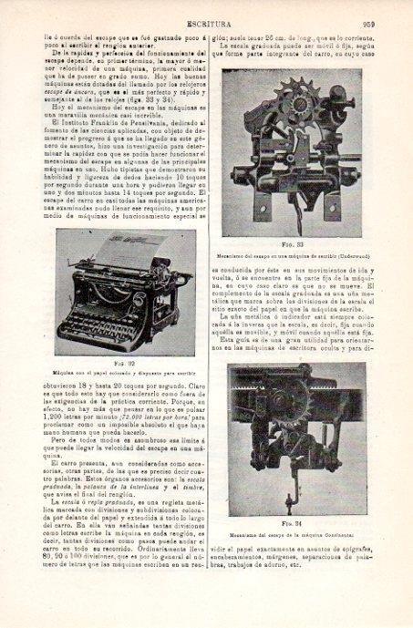 LAMINA V08221: Mecanismos del escape en maquinas de escribir