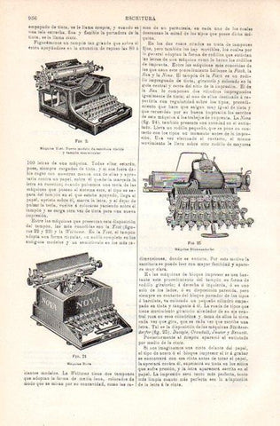 LAMINA V08222: Maquina de escribir Nova