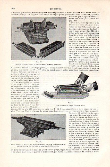 LAMINA V08223: Maquina de escribir Oliveer