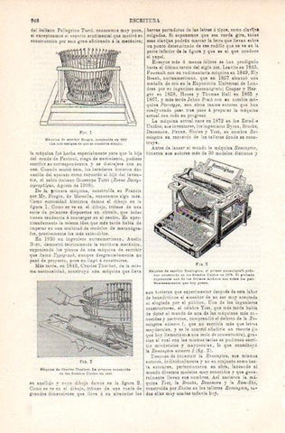 LAMINA V08225: Maquina de escribir Remington 