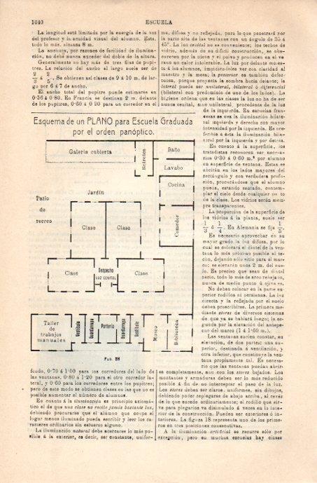 LAMINA V08198: Plano Escuela Graduada por el orden panoptico