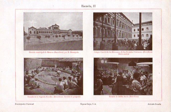 LAMINA V08206: Escuelas en Barcelona