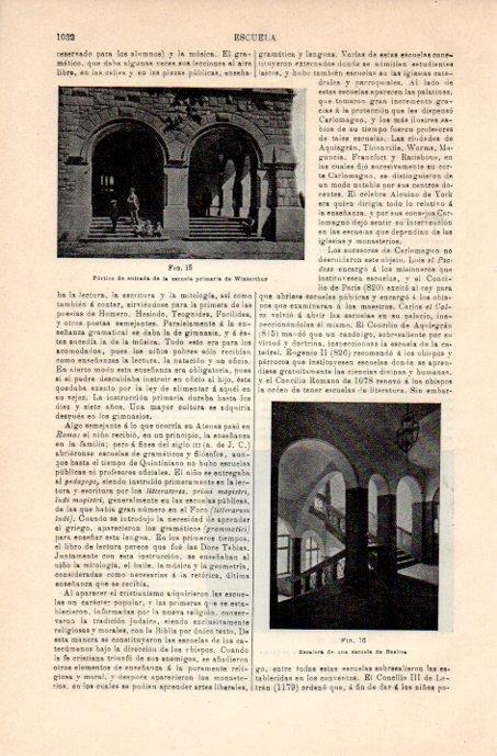 LAMINA V08200: Portico escuela de Winterthur
