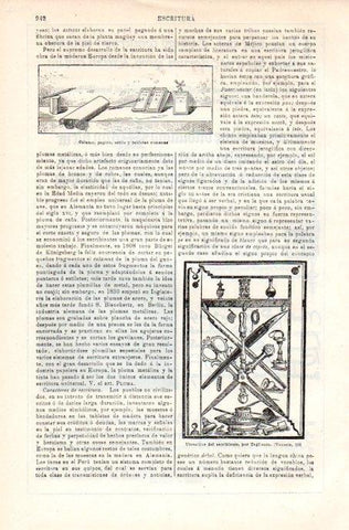 LAMINA V08226: Utensilios del escribiente, por Tagliente