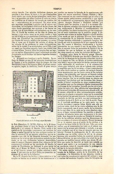 LAMINA V08260: Planta del templo de la Esfinge