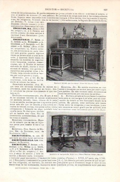 LAMINA V08230: Escritorio de Levasseur
