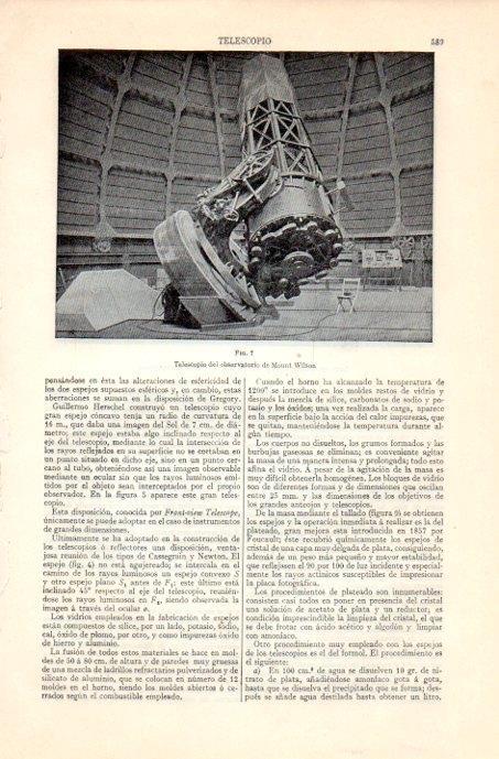 LAMINA V08236: Telescopio del observatorio Mount Wilson