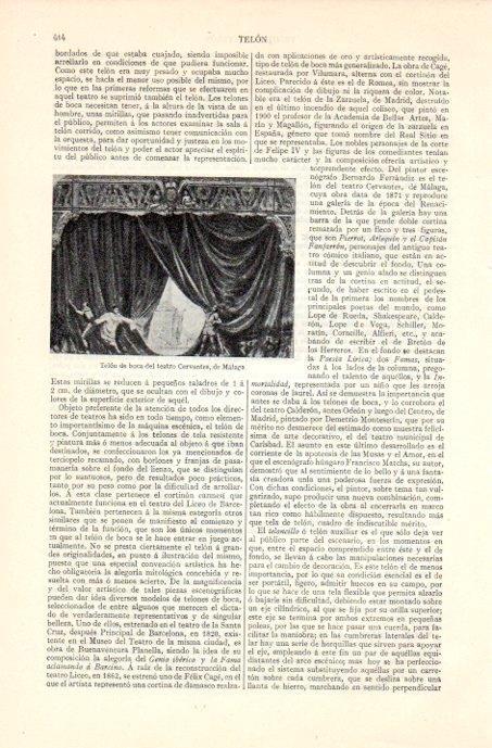 LAMINA V08238: Telon del teatro Cervantes en Malaga