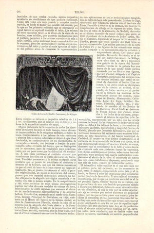 LAMINA V08238: Telon del teatro Cervantes en Malaga