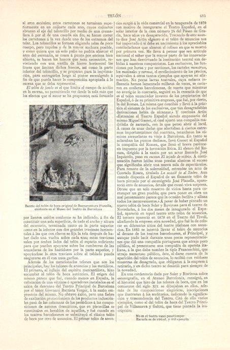 LAMINA V08239: Telon de boca de B. Planella