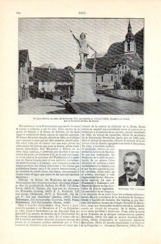LAMINA V08242: Estatua de Guillermo Tell en Altdorf en 1876