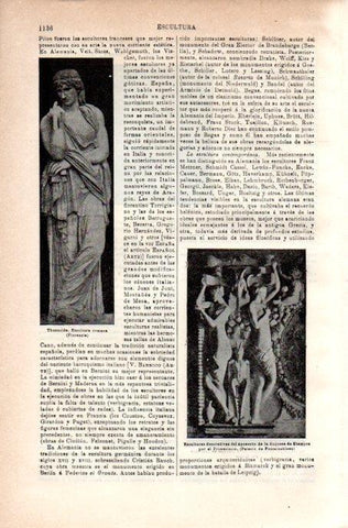 LAMINA V08180: Thusnelda escultura romana