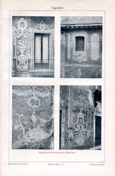 LAMINA V08157: Esgrafitos de fachadas, Barcelona