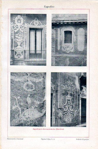 LAMINA V08157: Esgrafitos de fachadas, Barcelona