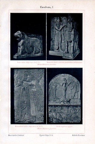 LAMINA V08168: Esculturas de Asiria