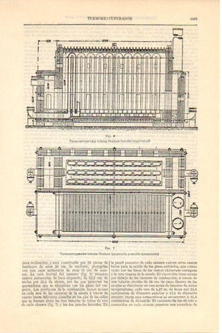 LAMINA V08366: Termorrecuperador tubular Durham