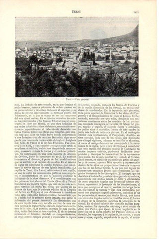 LAMINA V08371: Vista de Terni, Italia