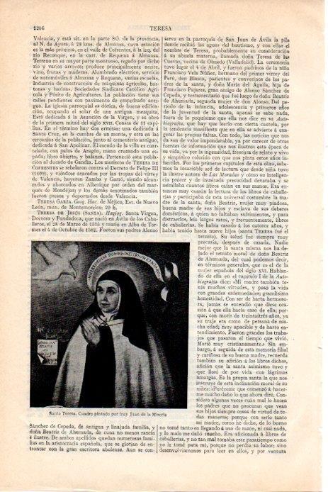 LAMINA V08356: Santa Teresa, por fray Juan de la Miseria 