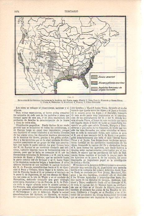 LAMINA V08346: Mapa de los terrenos terciarios en America del Norte