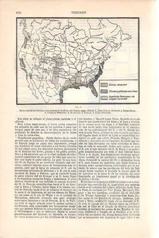 LAMINA V08346: Mapa de los terrenos terciarios en America del Norte