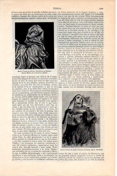LAMINA V08352: Santa Teresa en extasis, por Bernini