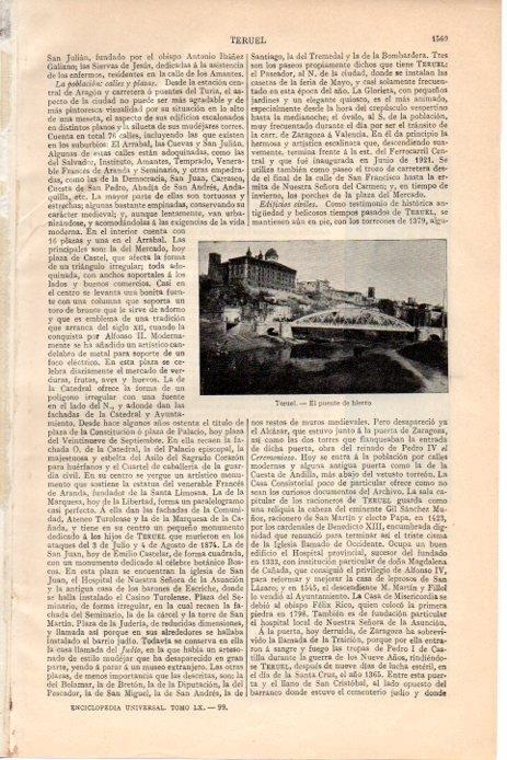LAMINA V08391: El puente de hierro de Teruel