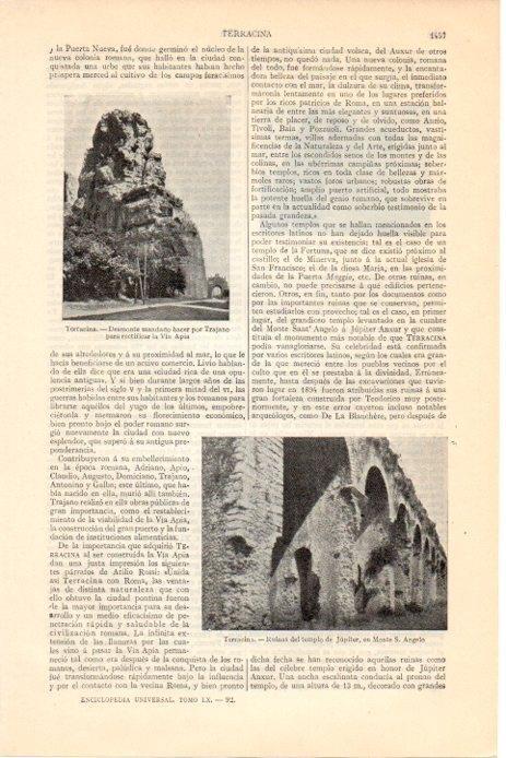 LAMINA V08376: Templo de Jupiter en Terracina