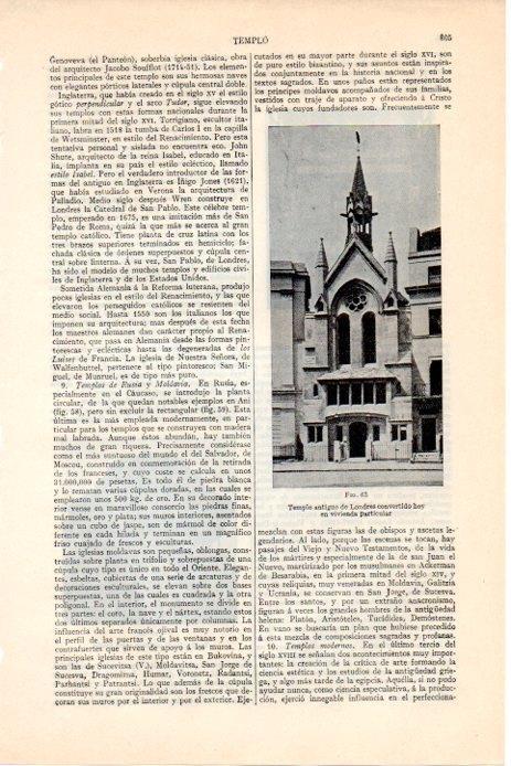LAMINA V08284: Templo antiguo en Londres