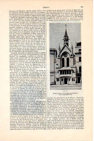 LAMINA V08284: Templo antiguo en Londres