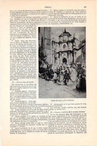 LAMINA V08291: Salida del templo, por V. de Paredes