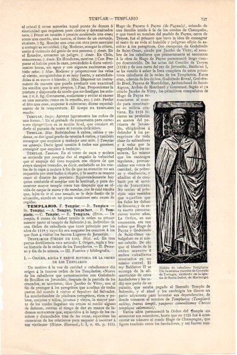 LAMINA V08281: Habito de caballero Templario