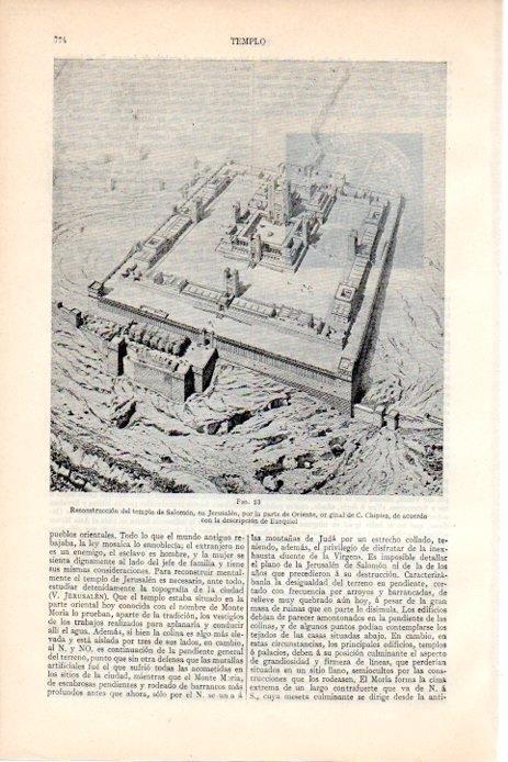 LAMINA V08268: Reconstruccion del Templo de Salomon por Chipiez