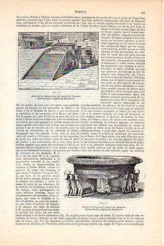 LAMINA V08270: Altar del Templo de Salomon por Mangeant