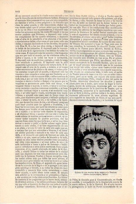 LAMINA V08324: Cabeza de la emperatriz Teodora