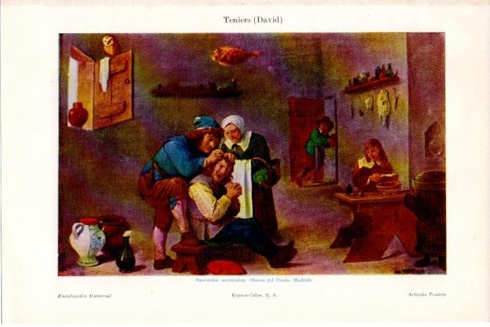 LAMINA V08303: Operacion quirurgica, por Teniers