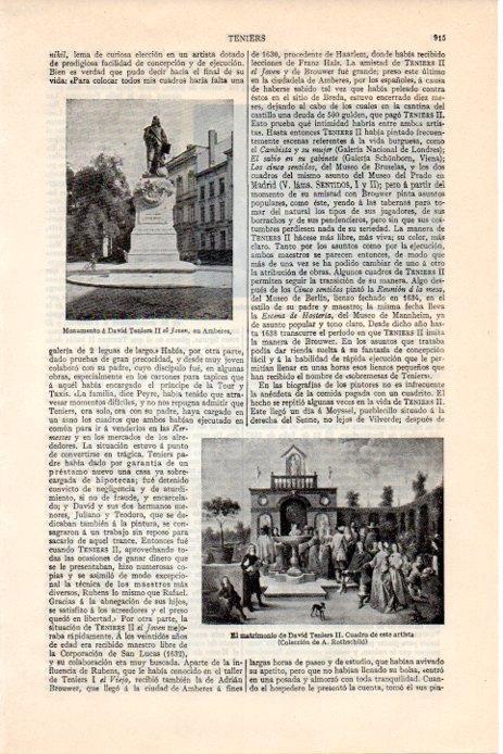 LAMINA V08305: Monumento a David Tenniers el Joven en Amberes