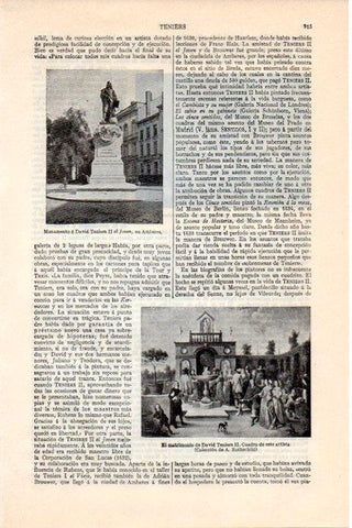LAMINA V08305: Monumento a David Tenniers el Joven en Amberes