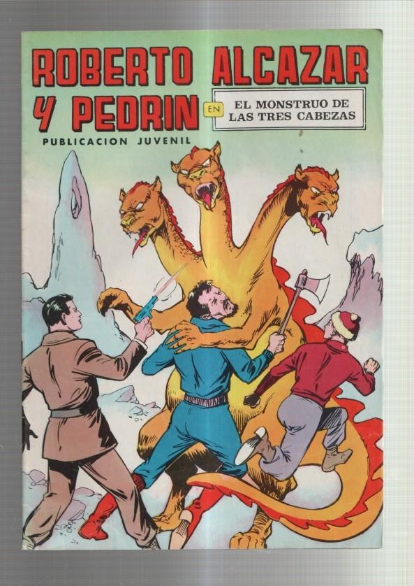 Roberto Alcazar y Pedrin color, numero 042: El monstruo de las tres cabezas