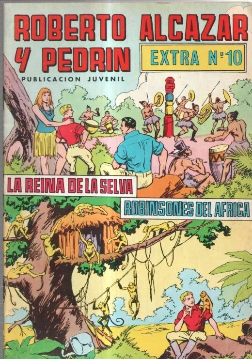Roberto Alcazar y Pedrin color extra numero 10: La reina de la selva-Robinsones del africa