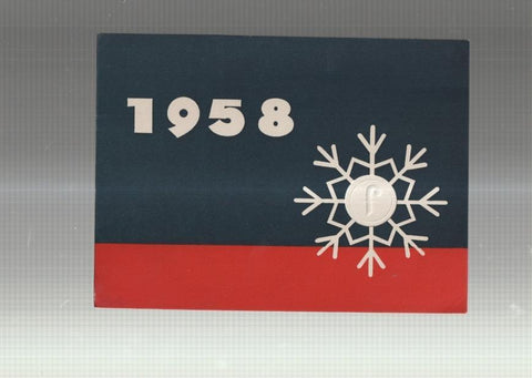 Felicitacion Navidad 1958 firma Fibracolor s.A.