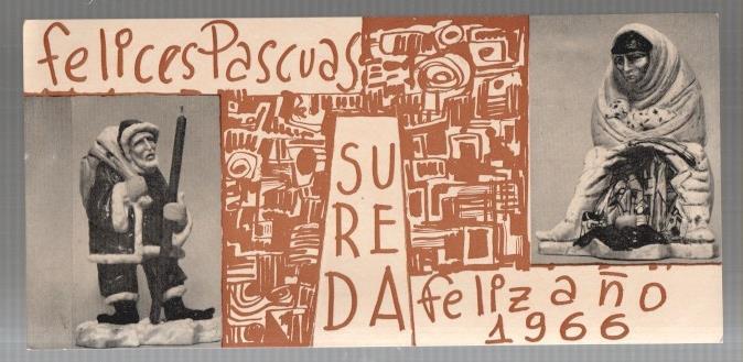 Felicitacion Navidad 1966 empresa Sureda