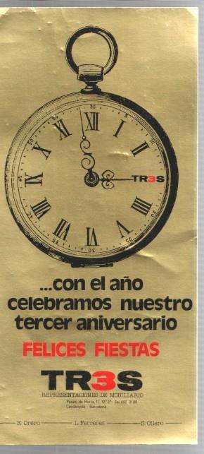 Felicitacion Navidad 1970 ? empresa  TR3S, Barcelona