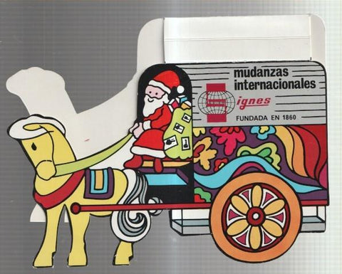 Felicitacion Navidad  1971 empresa Mudanzas internacionales IGNES