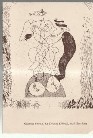 Felicitacion Navidad 1970 ? empresa  ?, ilustracion La theogonie d'Hesiode
