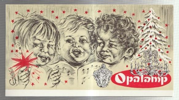Felicitacion Navidad 1970 ? empresa  Opalamp