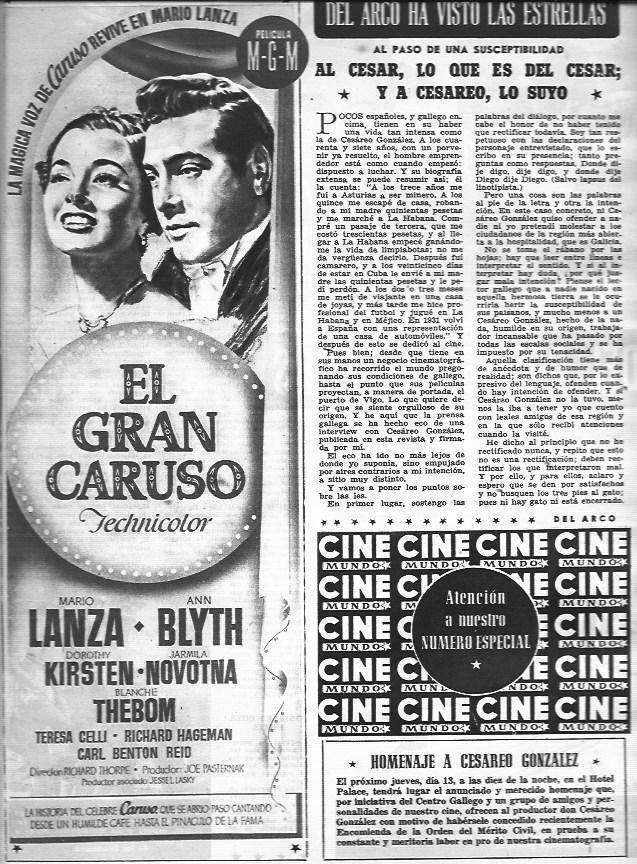 LAMINA 30359: Anuncio de El gran Caruso