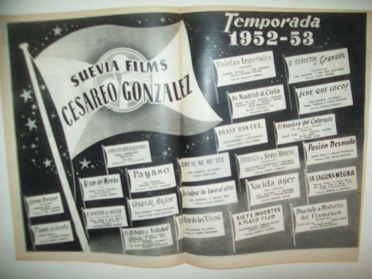 LAMINA 30382: Publicidad de la temporada 1952-53 de Suevia Films