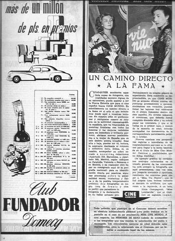 LAMINA 30378: Publicidad de Club Fundador Domecq
