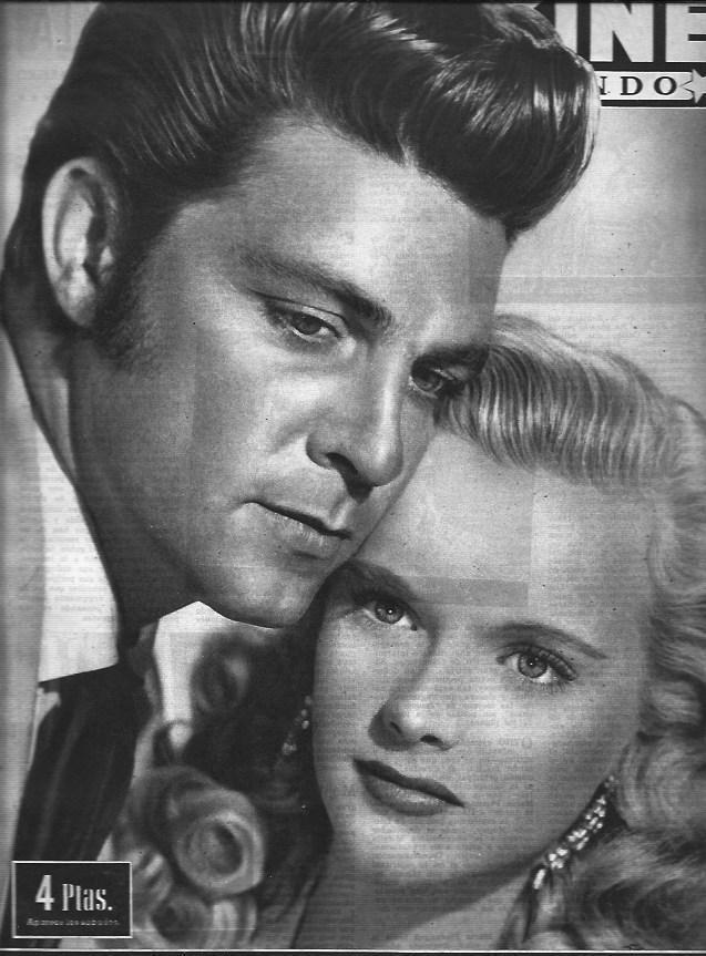 LAMINA 30377: Portada con Anne Francis y Dale Robertson