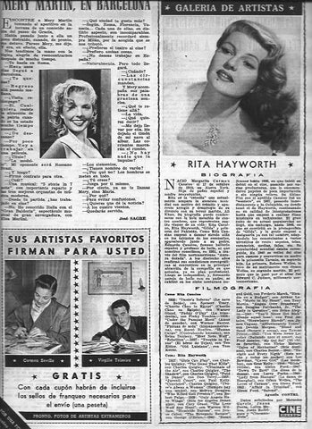 LAMINA 30374: Biografia de Rita Hayworth